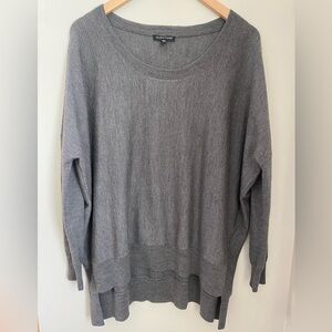 Eileen Fisher Ballet Neck Merino Jersey High-Low Sweater Top Size Medium
